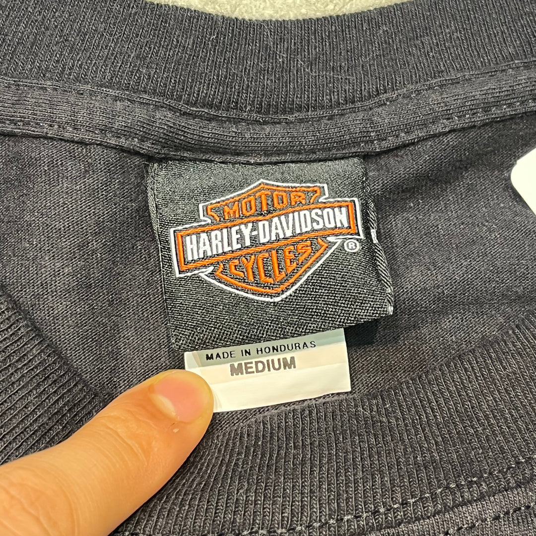 古着 HARLEY-DAVIDSON/ハーレーダビッドソン/骸骨/プリントTシャツ/ サイズM