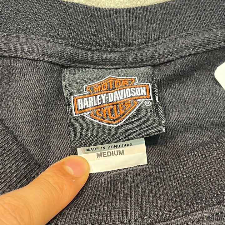 古着 HARLEY-DAVIDSON/ハーレーダビッドソン/骸骨/プリントTシャツ/ サイズM