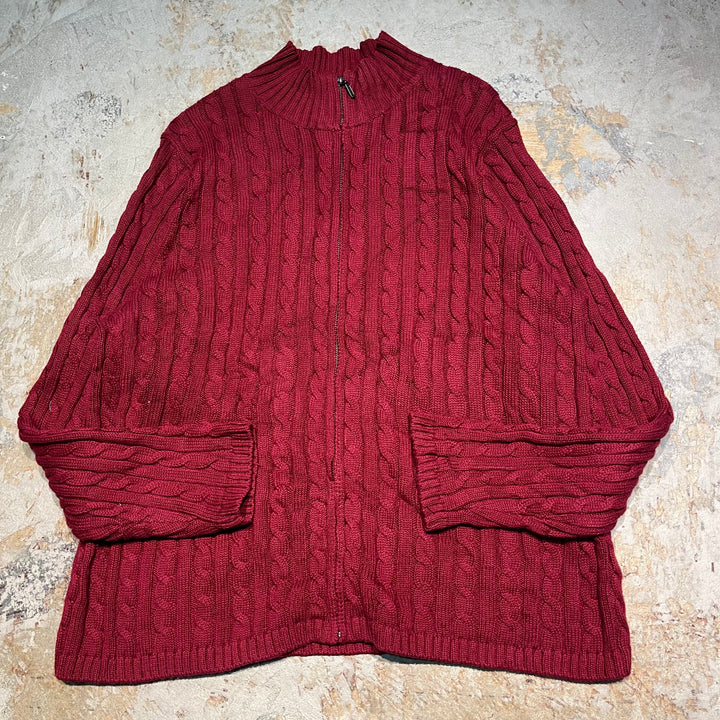 #3366 L.L.Bean/エルエルビーン/zip up knit/ジップアップニット/サイズ2X