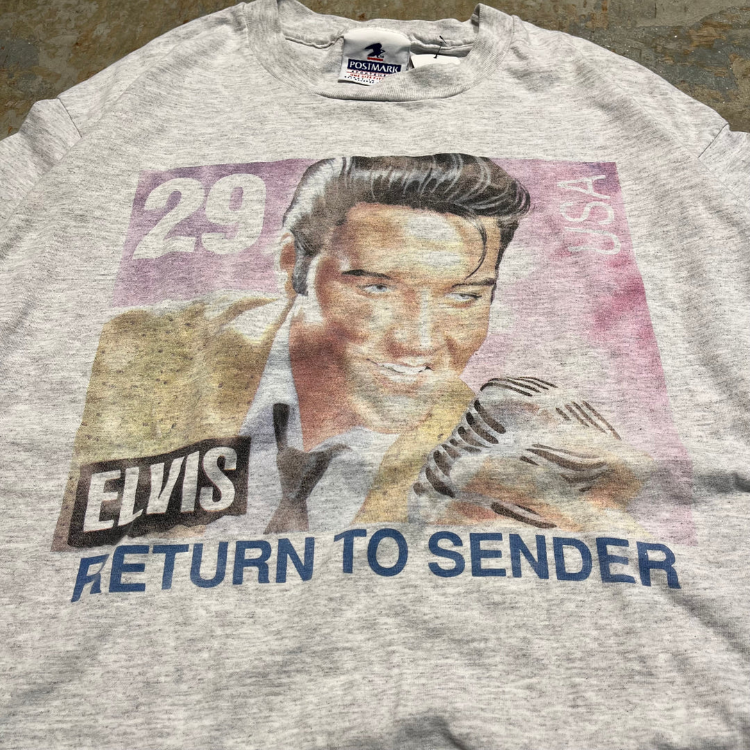 #4669 古着 90's USA製//エルビス・プレスリー/ヴィンテージ シングルステッチ Tシャツ/サイズXL相当