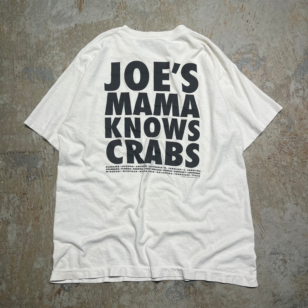 古着 90's フルーツオブザルーム/JOES CRAB SHACK/ヴィンテージ シングルステッチ プリント Tシャツ/サイズL