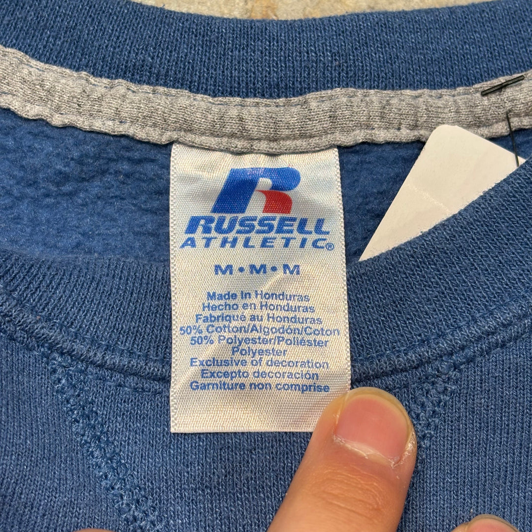 古着 RUSSELL ATHLETIC/ ラッセルアスレチック/ ブランククルーネックスウェット/ 無地/ 前Vガゼット/ サイズM