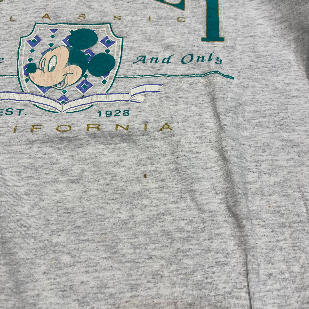 古着 USA製 Disney/ミッキーマウス/カルフォルニア/ヴィンテージ シングルステッチ プリントTシャツ/サイズXL相当