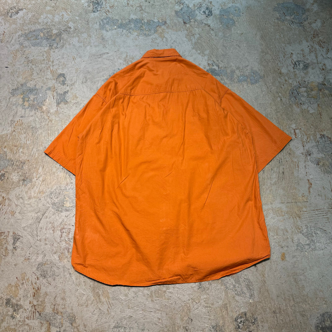 古着 Columbia/ コロンビア/  ボタンダウン半袖シャツ/ 無地/ サイズXL
