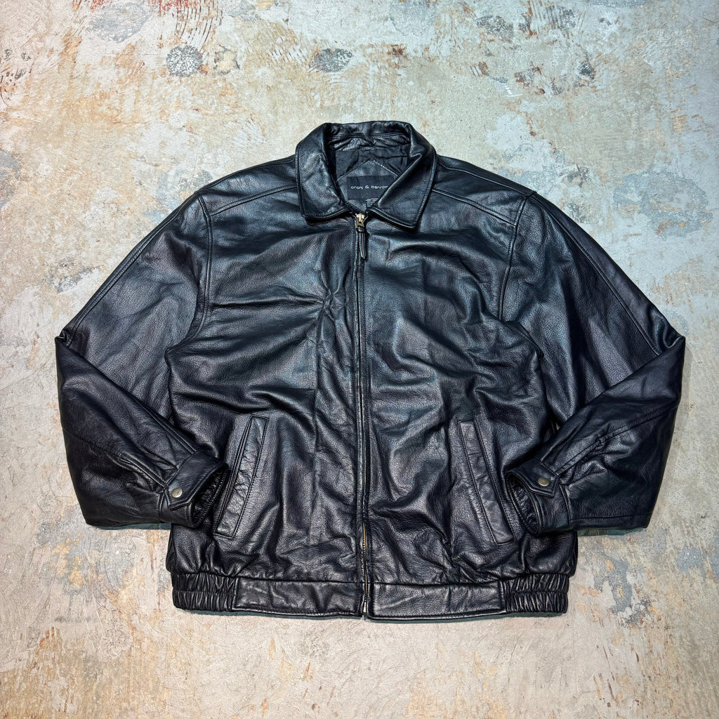古着 CROFT&BARROW/ クラフトアンドバロー/ジップアップレザー
