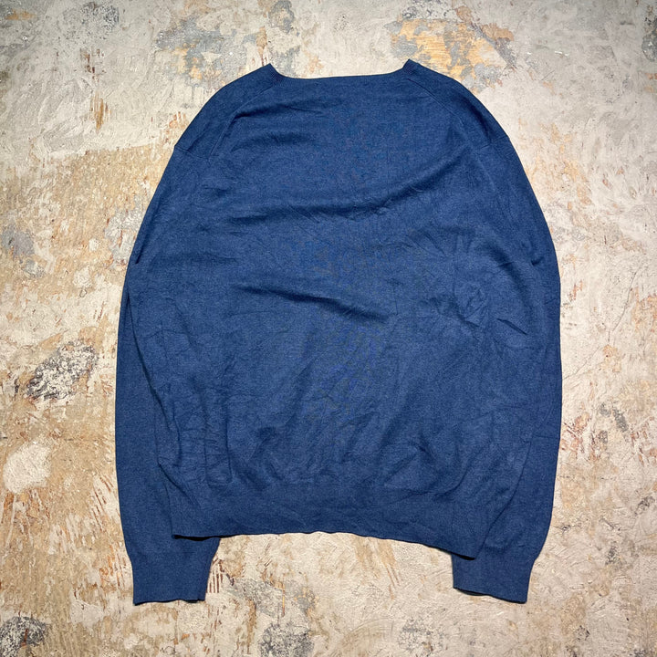 #3702古着/ラルフローレン/POLObyRalphLauren/コットンニット/Cottonknit/Ｖネック/サイズXXL