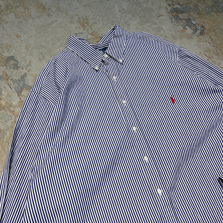#4325 Ralph Lauren/ラルフローレン L/S B.D Shirts/ボタンダウンシャツ/CUSTOM FIT/ストライプ/サイズ3XXL