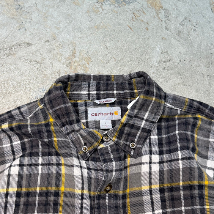 古着 carhartt/カーハート/ ボタンダウン長袖シャツ/ チェック柄/ サイズL