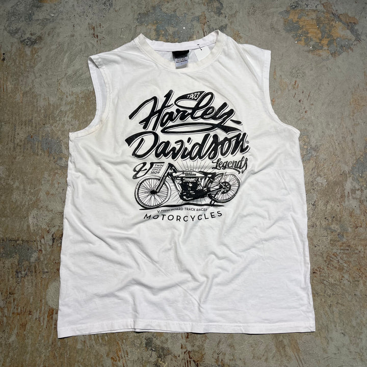 #4792 古着 HARLEY-DAVIDSON/ハーレーダビッドソン/ノースリーブプリントTシャツ/サイズL