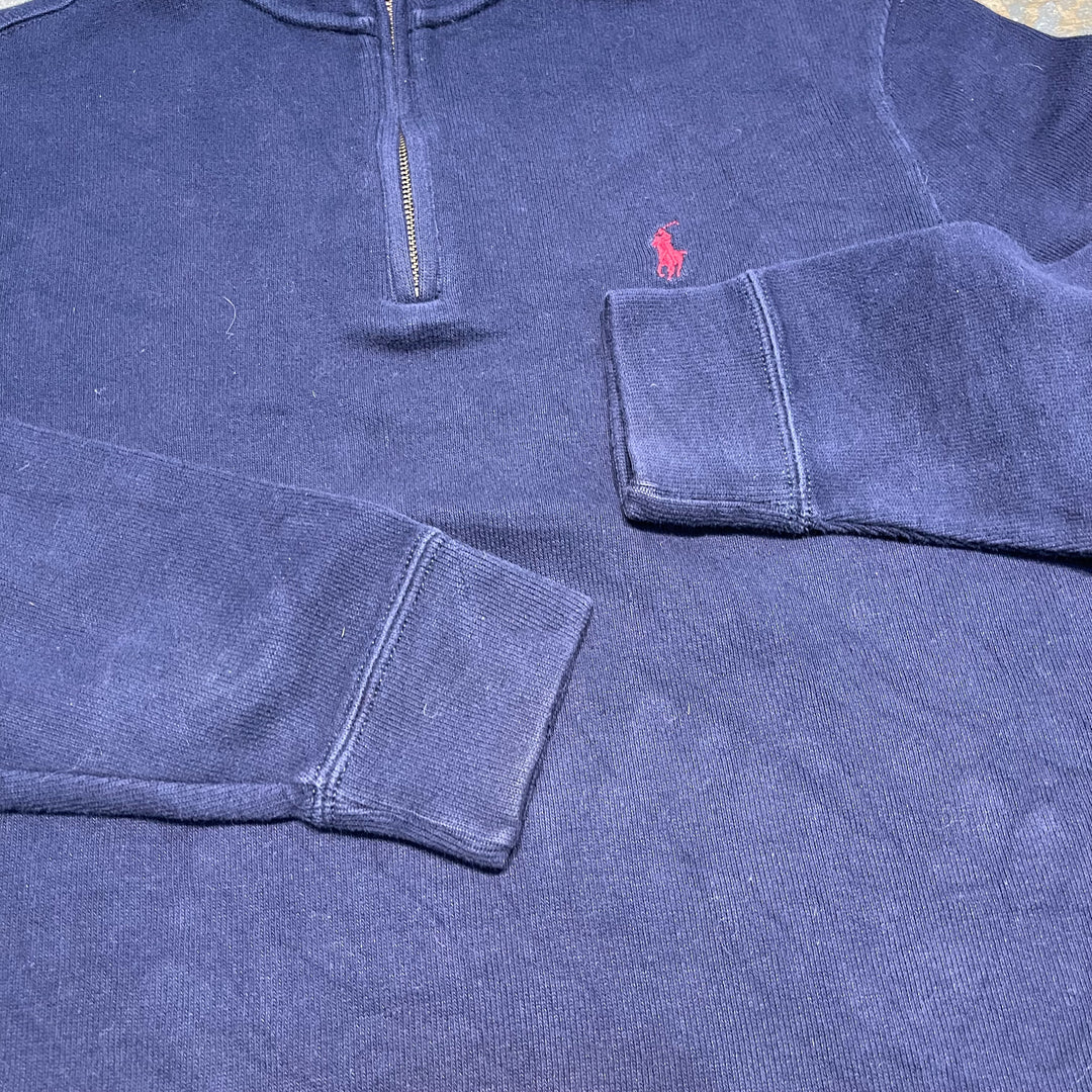 #3335 古着 Polo Ralph Lauren/ポロラルフローレン / Half Zip Cotton Knit Sweater/ハーフジップ コットンニット セーター / サイズS