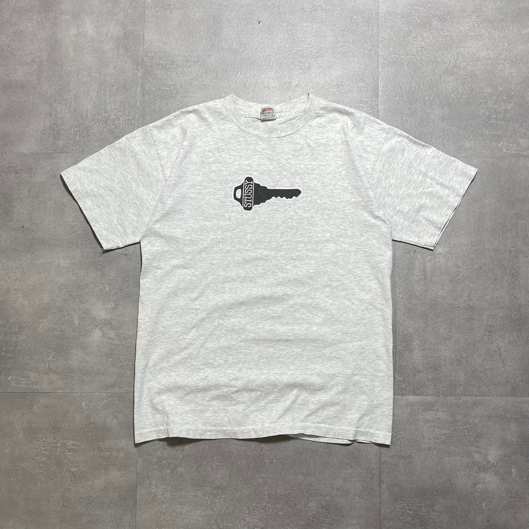 古着 USA製 90's OLD STUSSY / オールドステューシー / 白タグ / キーグラフィックTシャツ / Lサイズ