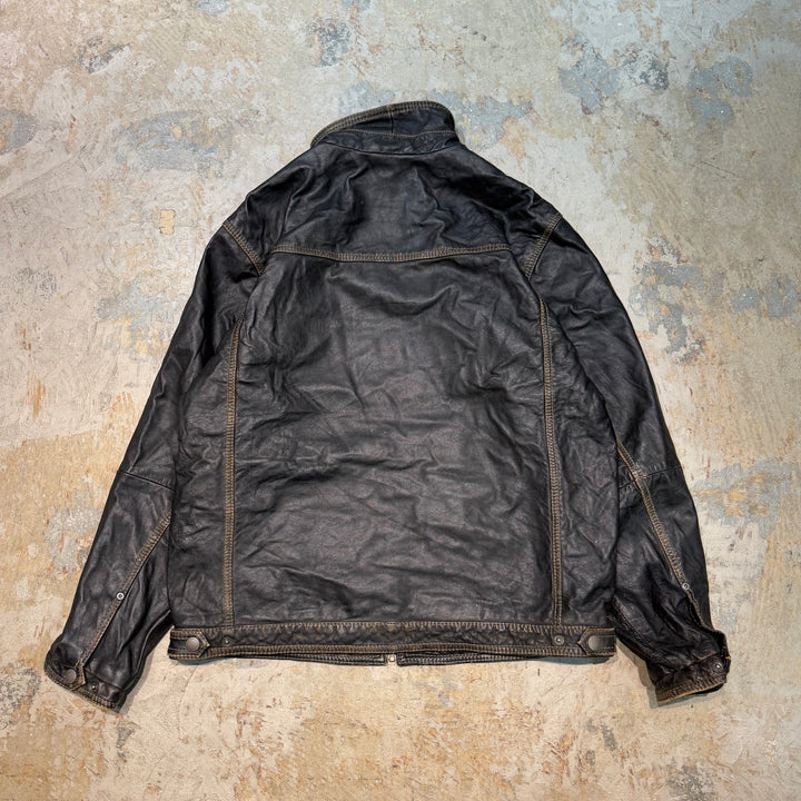 古着 TOMMY BAHAMA/ トミーバハマ/ フルジップレザージャケット/ サイズL