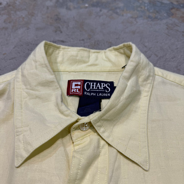 古着 CHAPS RALPH LAUREN/ チャップス ラルフ ローレン/ 半袖シャツ/ 無地/ リメイク/サイズL