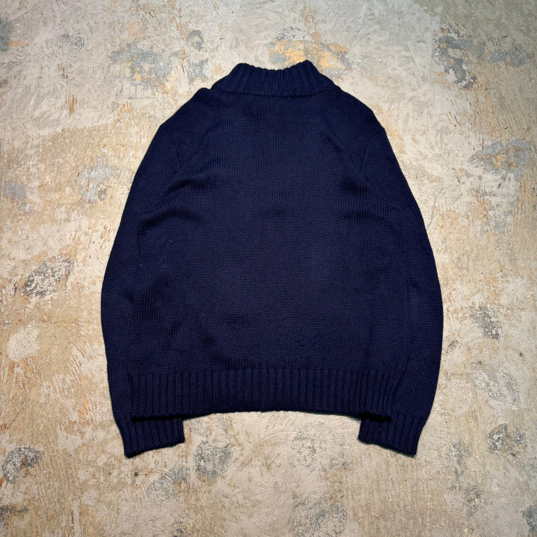 古着 POLO by Ralph Lauren/ ポロ バイ ラルフローレン/ ハーフジップニットセーター/ サイズL