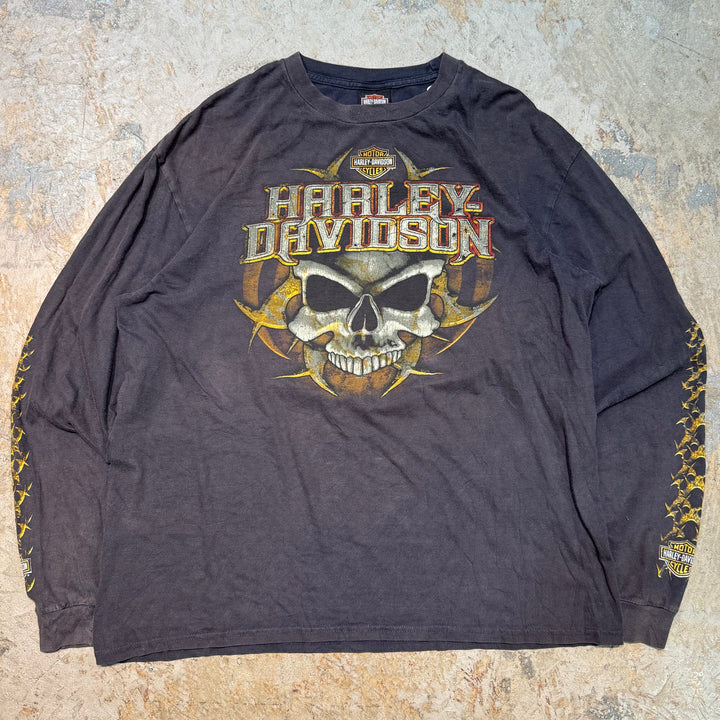 古着 Harley-Davidson/ハーレーダビッドソン/ ロングスリーブプリントTシャツ/サイズXL