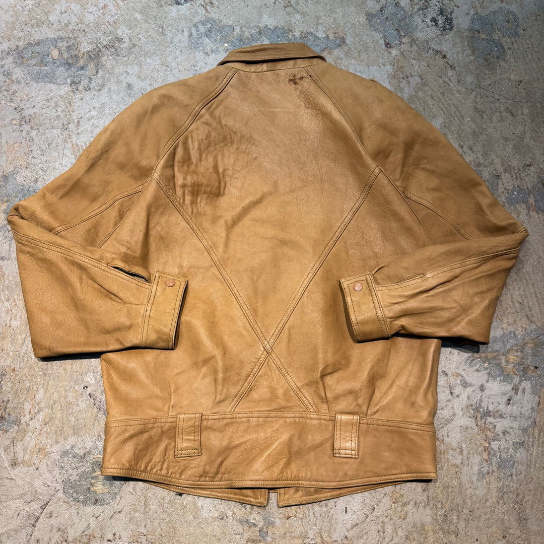 古着 USAVINTAGE/ジップアップレザージャケット/ サイズM