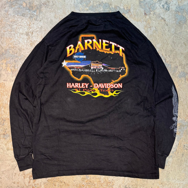 古着 USA製 Harley-Davidson/ハーレーダビッドソン/ ロングスリーブプリントTシャツ/サイズXL