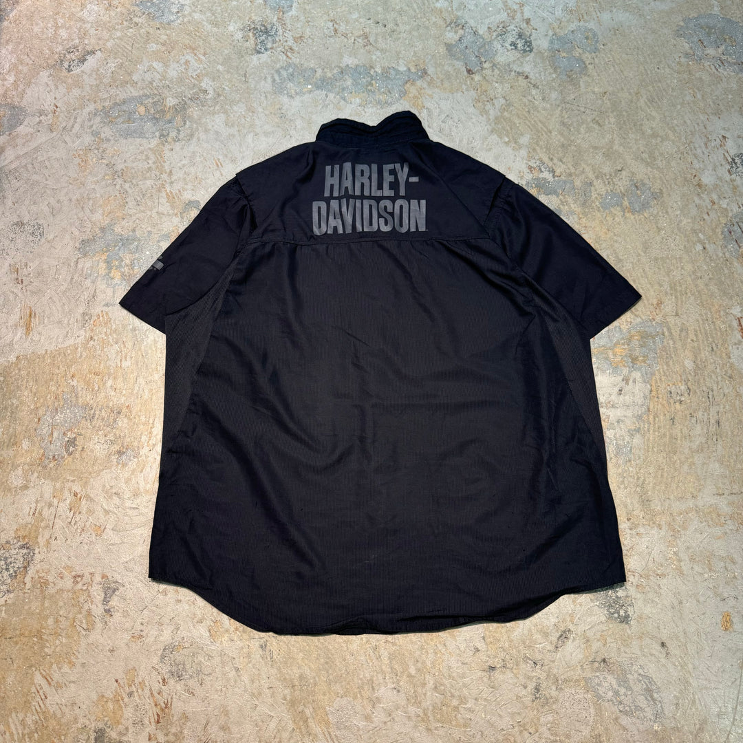 古着 Harley-Davldson/ ハーレーダビットソン/  ボタンダウン半袖シャツ/ サイズ2XL