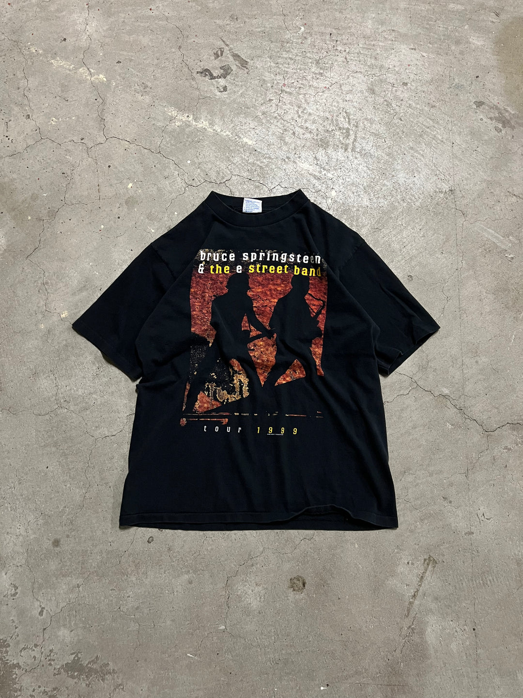 #MA58 古着 99's USA製 オールスポーツ/ブルーススプリングスティーン/ヴィンテージ シングルステッチ プリント Tシャツ/サイズL