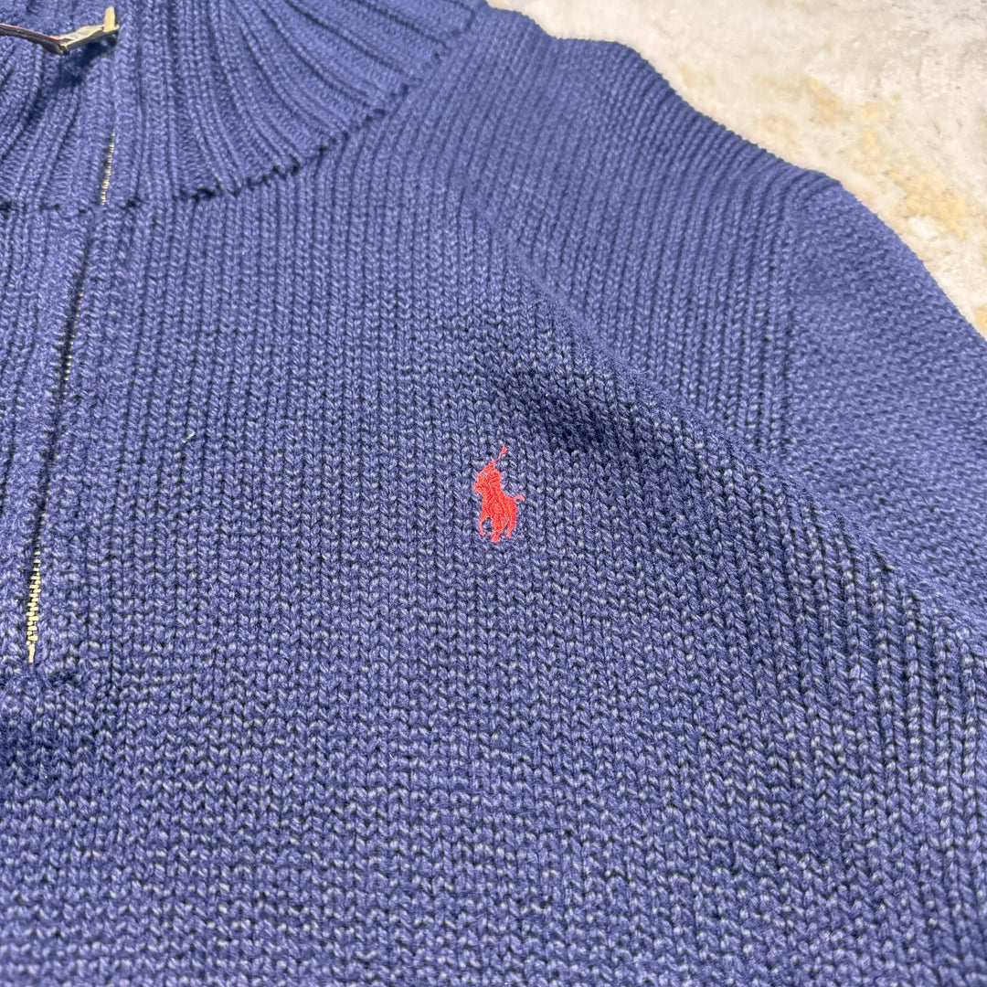 古着 POLO by Ralph Lauren/ ポロ バイ ラルフローレン/ ハーフジップニットセーター/ サイズL