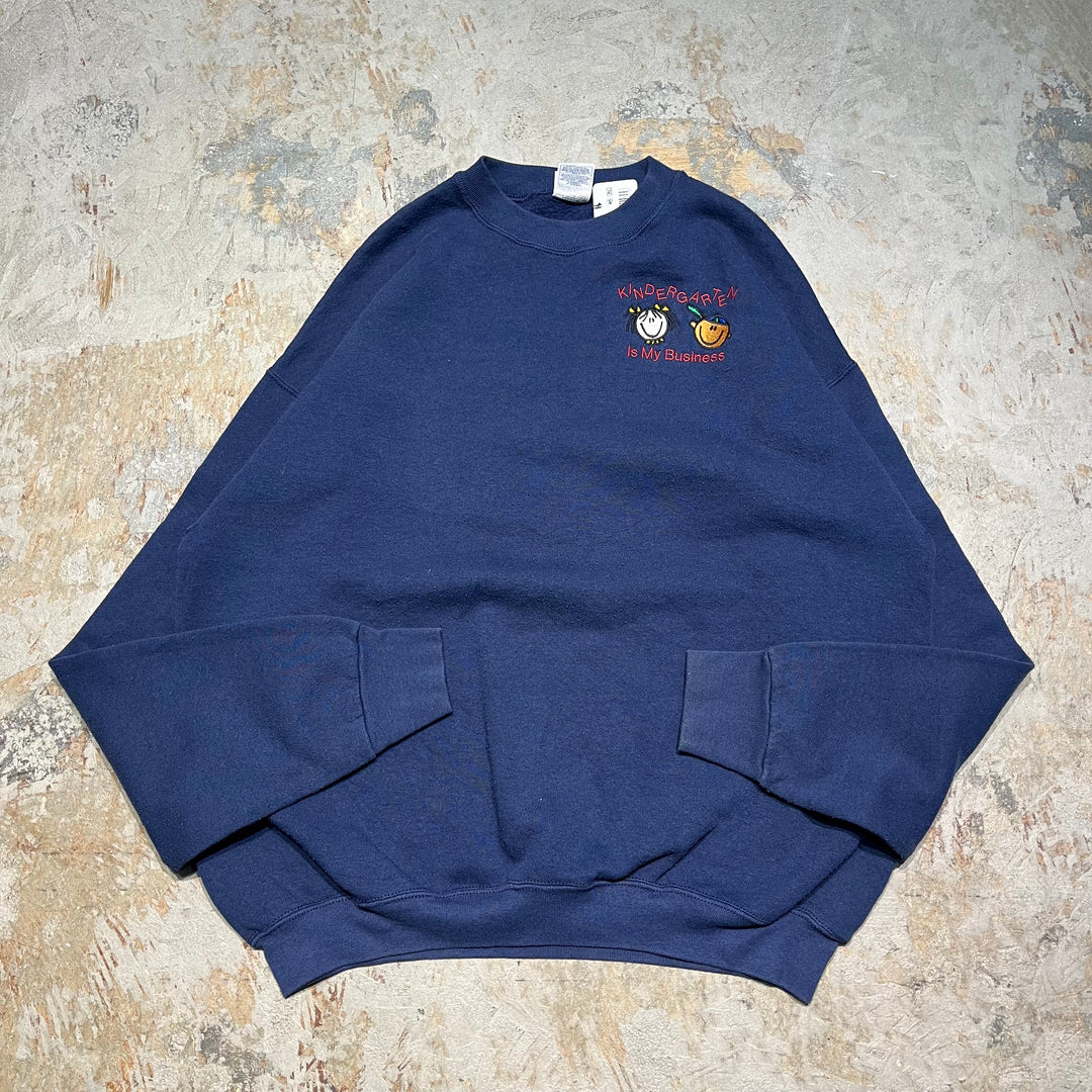 #4114 古着 FRUIT OF THE LOOM/フルーツオブザルーム/Crew Neck Sweat Shirts/クルーネックスウェット/KIDERGARTEN is My Business/サイズXL
