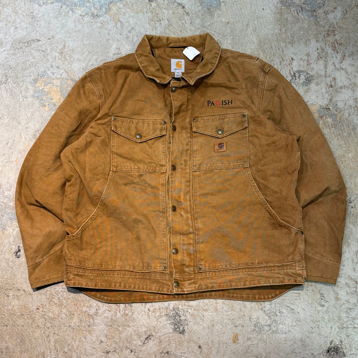 古着 Carhartt/ カーハート/ バーウィックジャケット/ ダック地/ 裏地ボア/ 企業ロゴ/ サイズXL