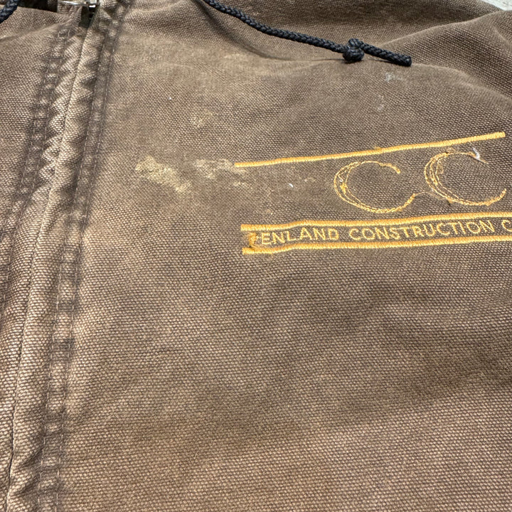 古着 USA製 98's Carhartt/ カーハート/ アクティブジャケット/ ダック地/ 裏地キルティング/ 企業ロゴ/ サイズL