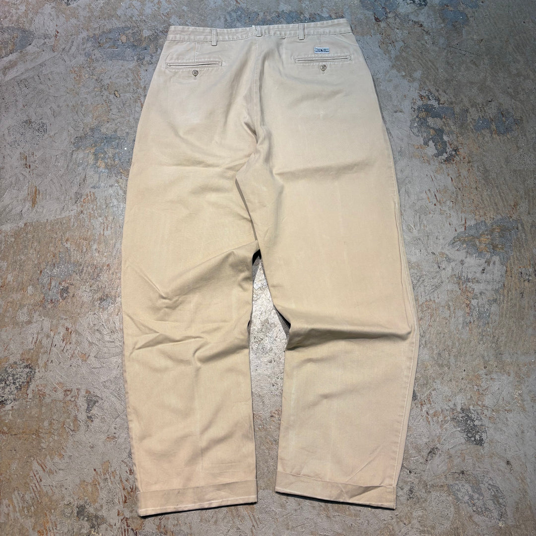 古着 USA製 90's〜 Ralph Lauren/ラルフローレン/ ツータックチノパンツ/ 実寸サイズ36×31