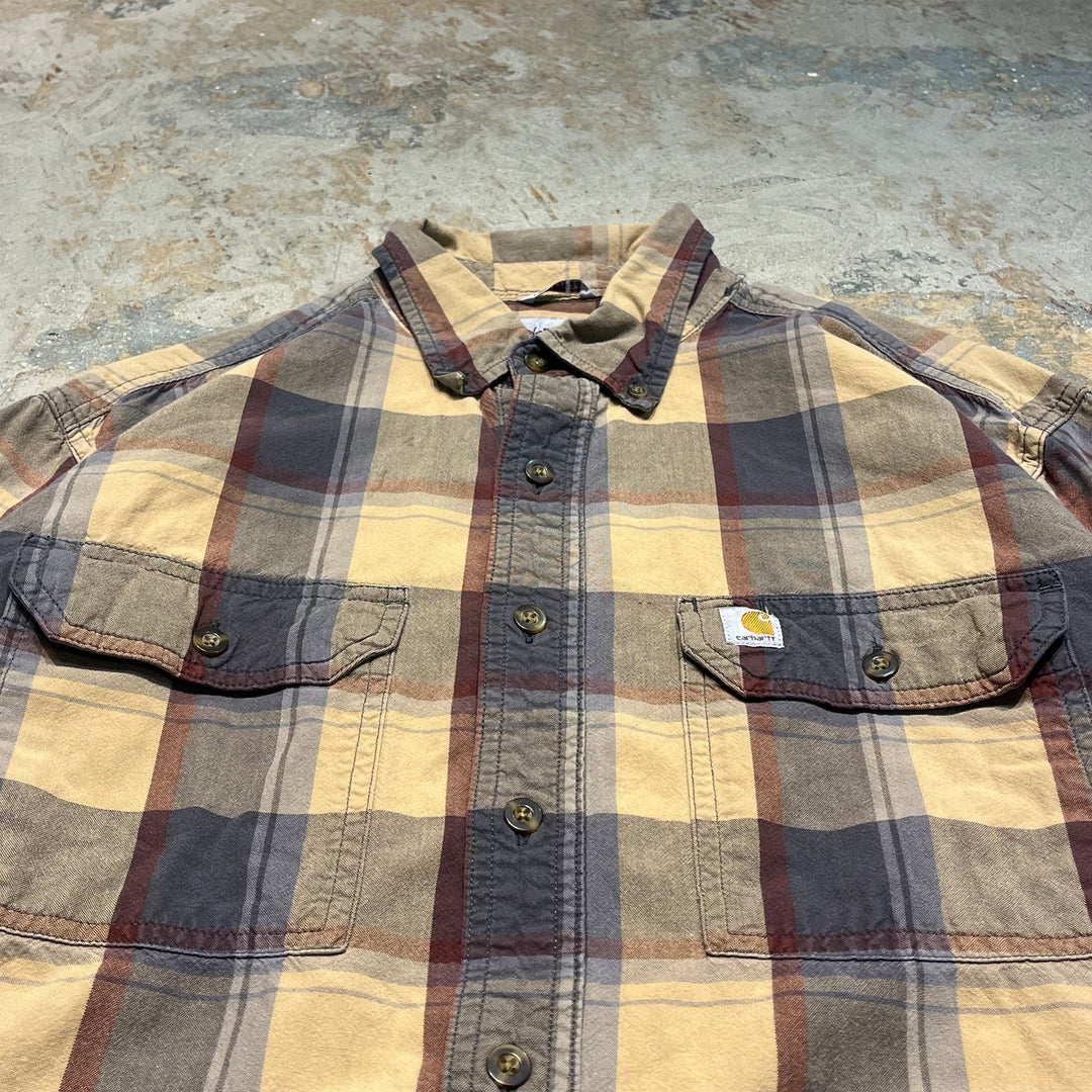 #4366 古着 Carhartt/カーハート/Long Sleeve Button Down Shirt/長袖ボタンダウンシャツ/チェック柄/サイズL