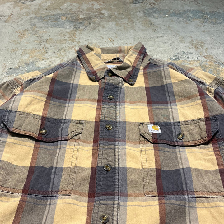 #4366 古着 Carhartt/カーハート/Long Sleeve Button Down Shirt/長袖ボタンダウンシャツ/チェック柄/サイズL