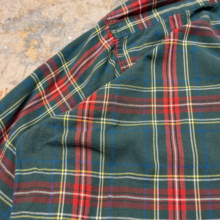 古着 USA製 80's~90's L.L.Bean/エルエルビーン/ 長袖シャツ/ チェック柄/ サイズXL
