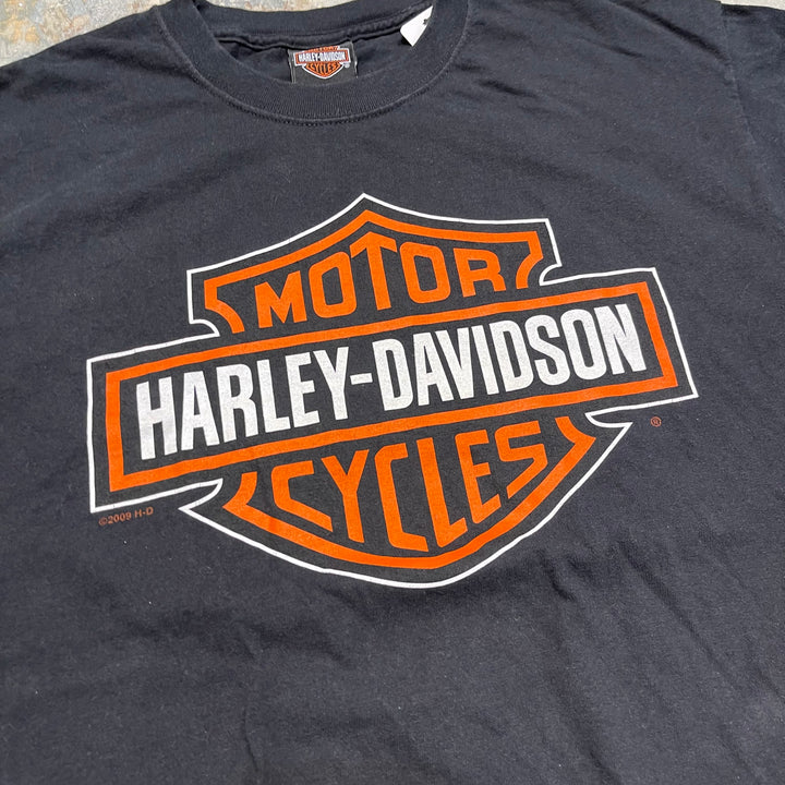 古着 USA製 Harley-Davidson/ハーレー ダビッドソン / ノース･カロライナ州ニューバーン ストア / プリントTシャツ / サイズL