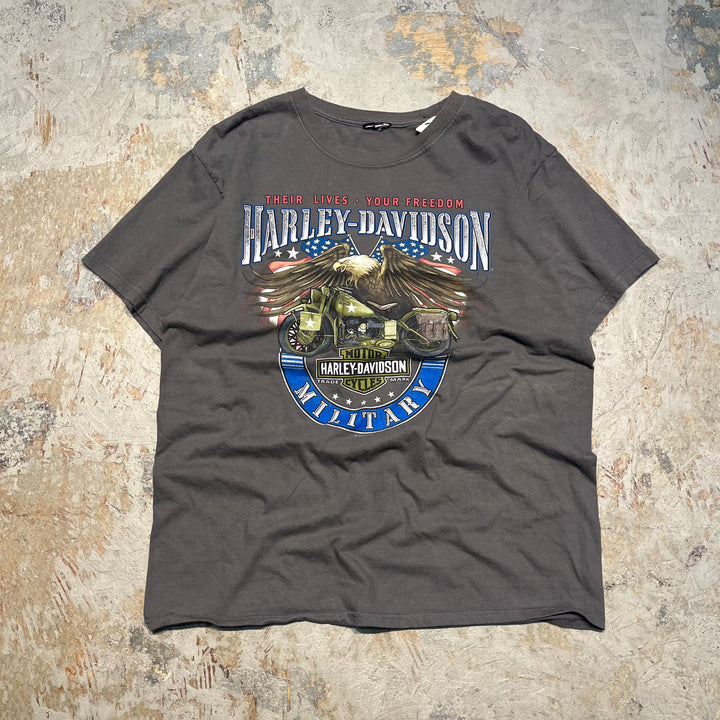 古着 Harley-Davidson/ハーレー ダビッドソン / MILITARY / OVERSEAS TOUR / プリントTシャツ / サイズXL相当