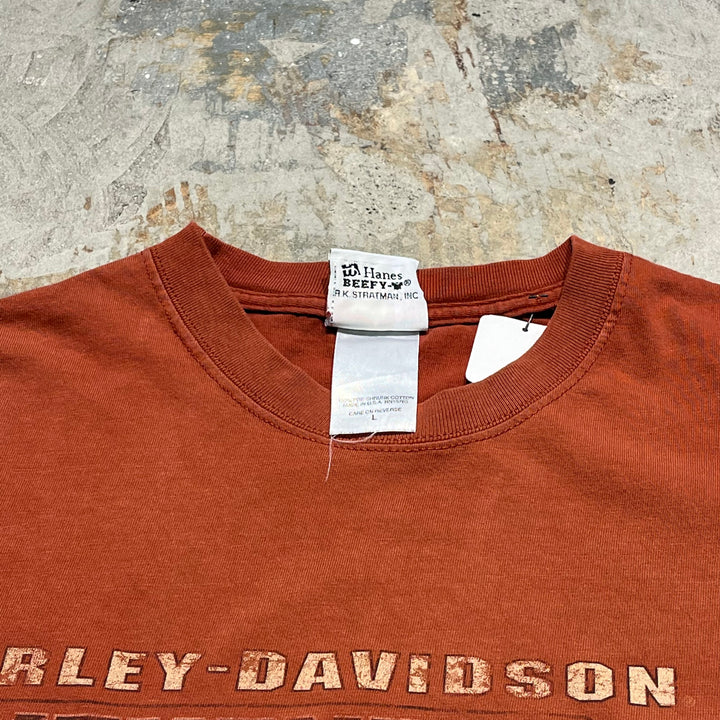 古着 USA製 Harley-Davidson/ハーレー ダビッドソン ワシントン州 ダウンタウン･シアトル プリントTシャツ サイズL