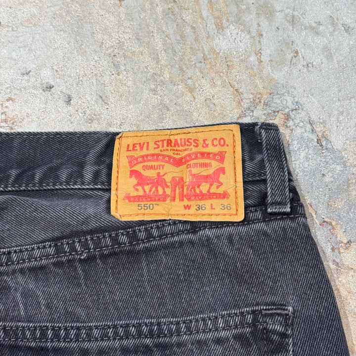 古着 Levi's/ リーバイス/ ブラックデニムパンツ/ 550/ 実寸サイズ35×28