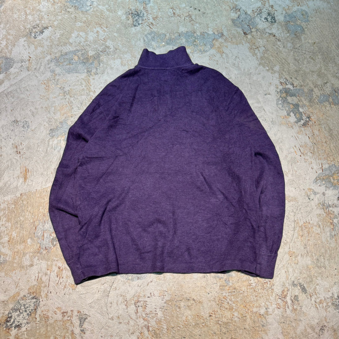 古着 POLO by Ralph Lauren/ポロラルフローレン/ハーフジップニットセーター/サイズM