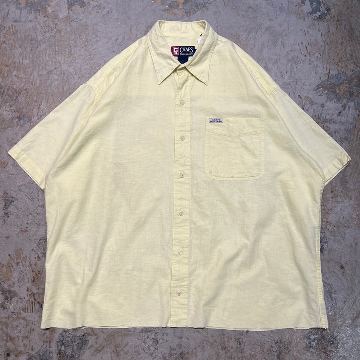 古着 CHAPS RALPH LAUREN/ チャップス ラルフ ローレン/ 半袖シャツ/ 無地/ リメイク/サイズL