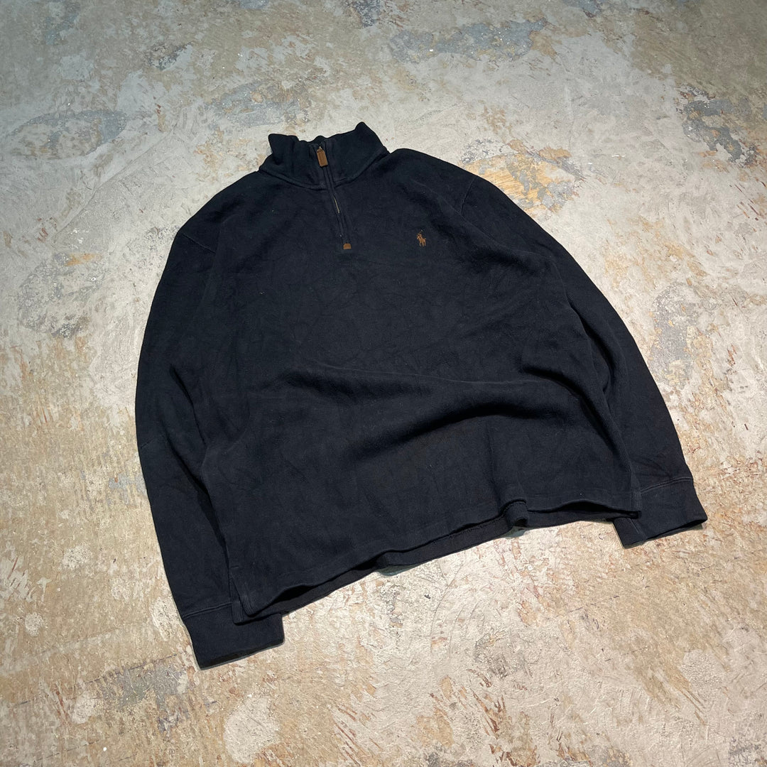 #3863 古着 POLO by Ralph Lauren/ポロバイラルフローレン/Half zip knit Sweater/ハーフジップニットセーター/サイズL