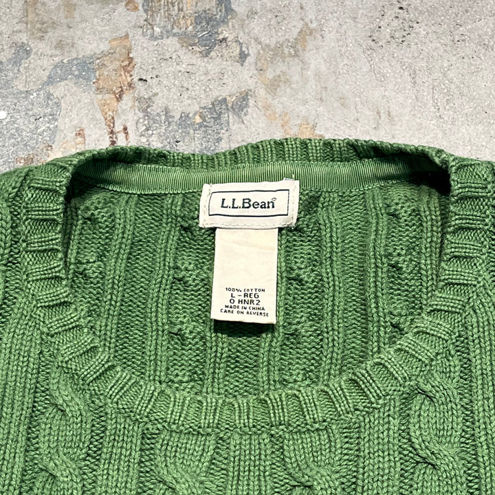 #3373 L.L.Bean/エルエルビーン/Crew neck cotton knit/クルーネックコットンニット/サイズL