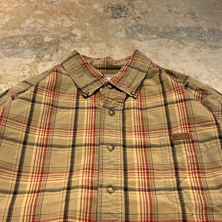 #4364 古着 Carhartt/カーハート/Long Sleeve Button Down Shirt/長袖ボタンダウンシャツ/Check/チェック/サイズXL