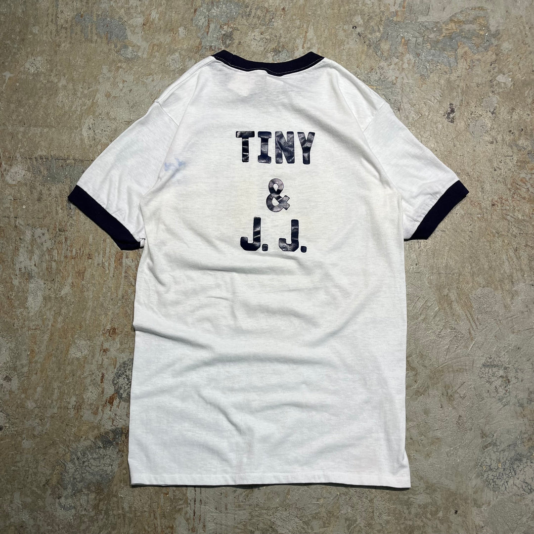 #4790 古着 80’s USA製 紙タグ/ヴィンテージ リンガーTシャツ/サイズM