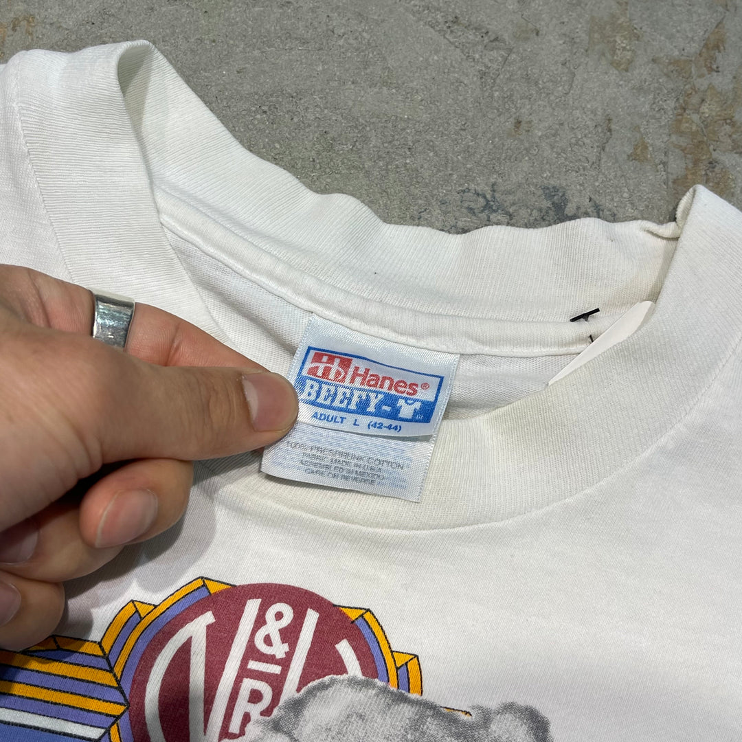 古着 90's Hanes/ヘインズ / ポワタン･アロー N&W 611号流線形蒸気機関車 / 旅客列車 / ヴィンテージ シングルステッチ プリントTシャツ / サイズL