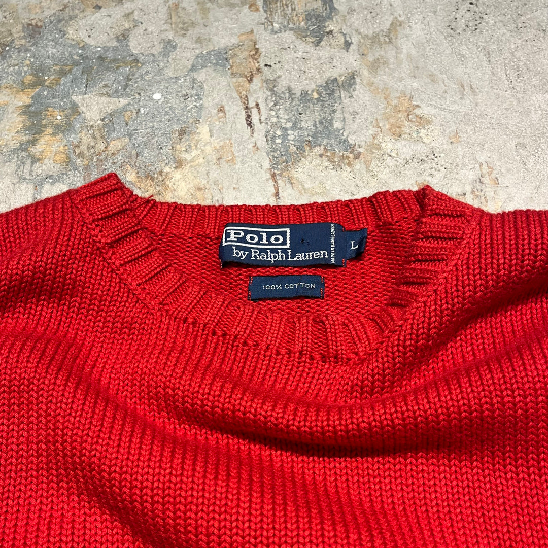 #3620古着/ラルフローレン/POLObyRalphLauren/コットンニット/Cottonknit/サイズL