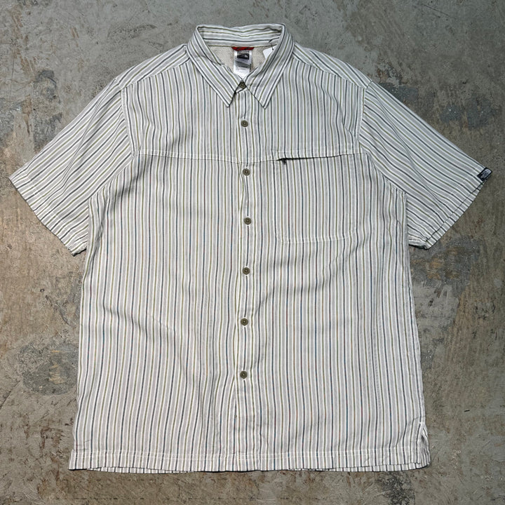 古着 THE NORTH FACE/ノースフェイス/ 半袖シャツ/ ストライプ/サイズL