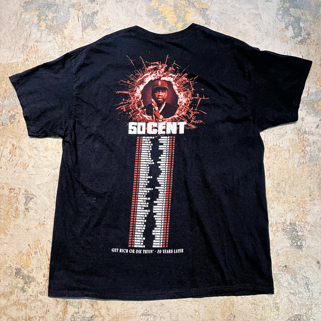 古着 50CENT/ツアーTシャツ/アーティストTシャツ/プリントTシャツ/ サイズXL