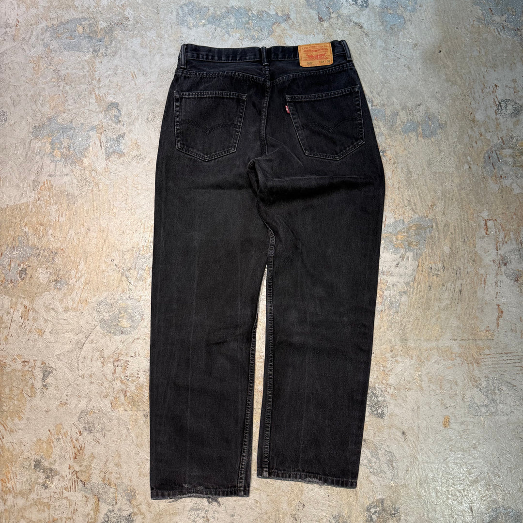 古着 Levi's/リーバイス/ブラックデニムパンツ/550/実寸サイズ33×30