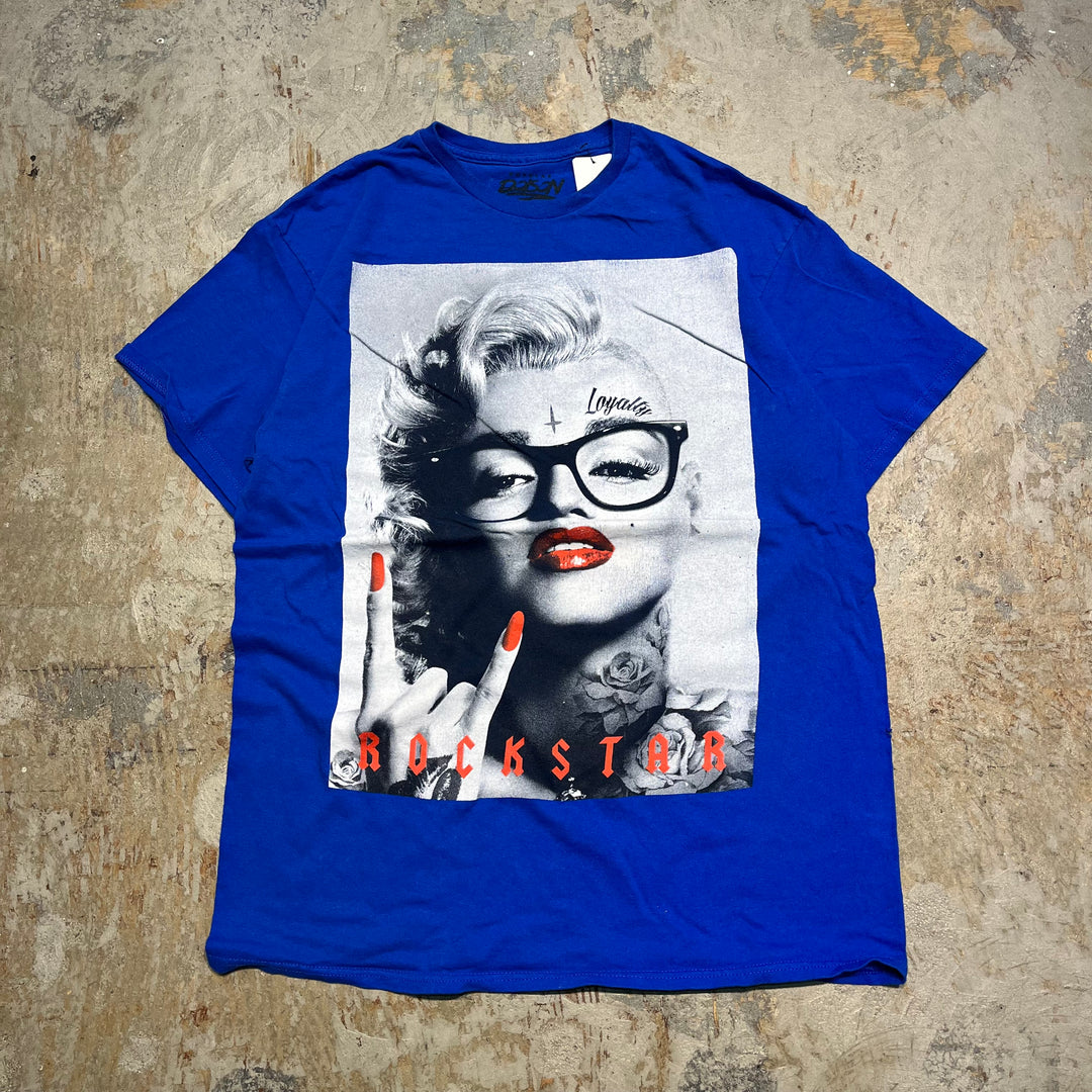 古着 popular poison/マリリンモンロー/ROCKSTAR/プリントTシャツ/サイズL
