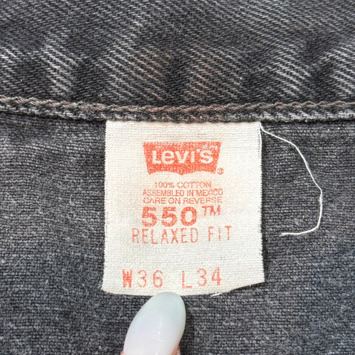 古着 99's Levi's / リーバイス/ ブラックデニムパンツ/ 550/ 実寸サイズ33×32