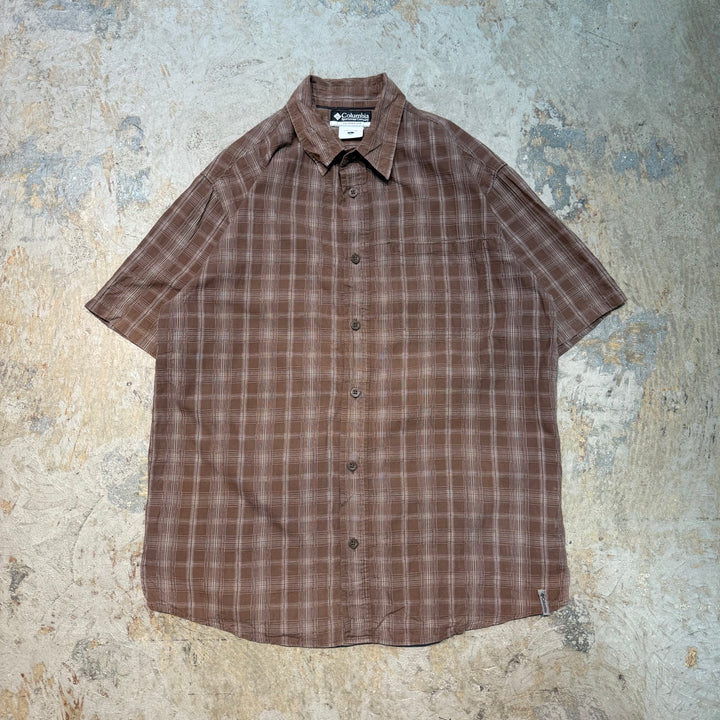 古着 Columbia/ コロンビア/ 半袖シャツ/ チェック柄/ サイズL