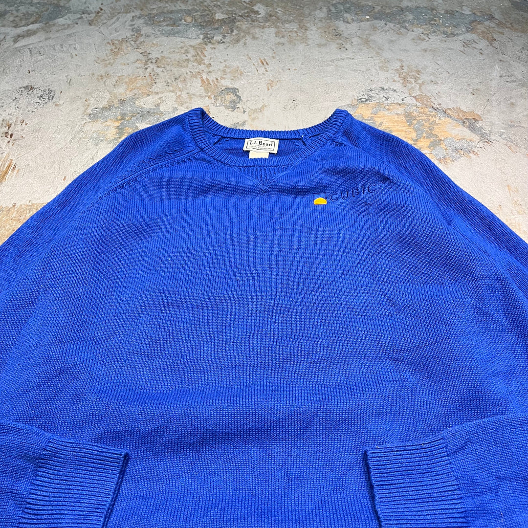 #3372 L.L.Bean/エルエルビーン/Crew neck cotton knit/クルーネックコットンニット/企業ロゴ/サイズ L
